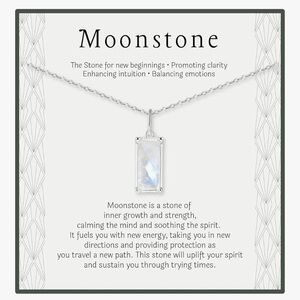 HOPE LOVE SHINE New Beginnings Rainbow Moonstone Sterling Silver Necklace